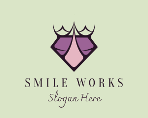Purple Corporate Diamond Crown logo
