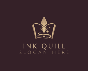 Feather Quill Book logo design