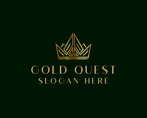 Gold Luxury Crown logo design