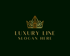 Gold Luxury Crown logo design