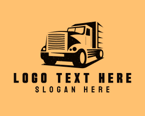 Black - Transport Truck Vehicle logo design