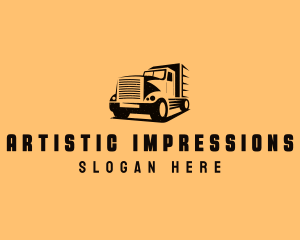 Transport Truck Vehicle logo design