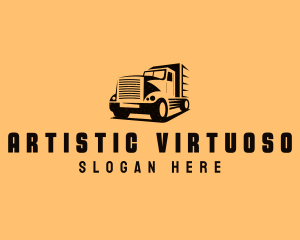 Transport Truck Vehicle logo design