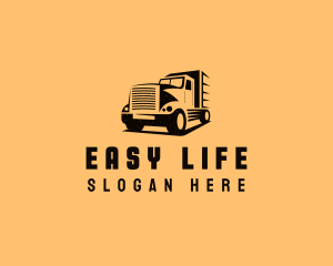 Transport Truck Vehicle logo design