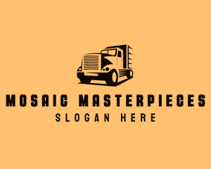 Transport Truck Vehicle logo design