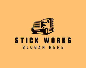 Transport Truck Vehicle logo design