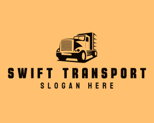 Transport Truck Vehicle logo design