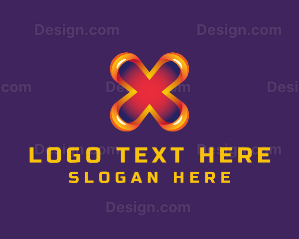 Futuristic Letter X Company Logo