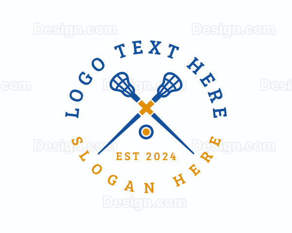 Cross Lacrosse Letter X Logo