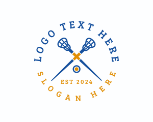 Cross Lacrosse Letter X logo