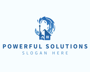 Power Wash House Cleaning logo design