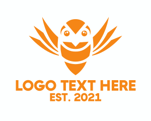 Orange Bird Bee logo