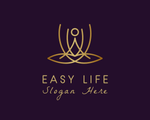 Gold Yoga Instructor  logo design