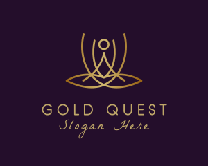 Gold Yoga Instructor  logo design