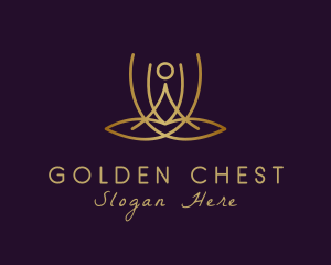 Gold Yoga Instructor  logo design