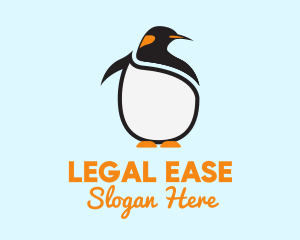 Large King Penguin Bird Logo