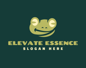 Smiling Frog Cartoon Logo