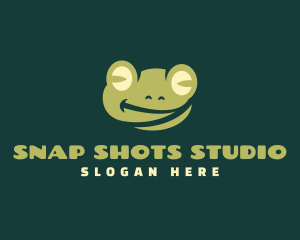 Smiling Frog Cartoon Logo