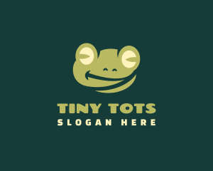 Smiling Frog Cartoon Logo