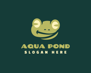 Smiling Frog Cartoon logo