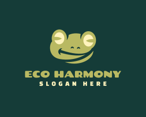 Smiling Frog Cartoon logo