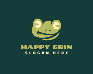 Smiling Frog Cartoon logo