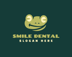 Smiling Frog Cartoon logo design