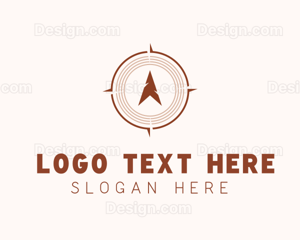 Rustic Wood Compass Logo