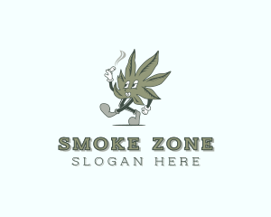 Marijuana Smoking Weed logo design