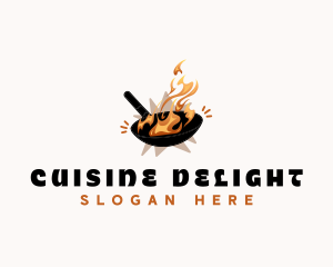 Pan Wok Cooking logo design