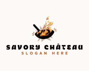 Pan Wok Cooking logo design