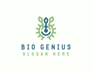 Experiment Lab Biotechnology logo design