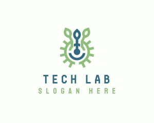 Experiment Lab Biotechnology logo design