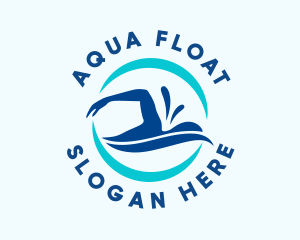 Aqua Wave Swimming  logo design