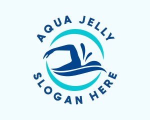 Aqua Wave Swimming  logo design