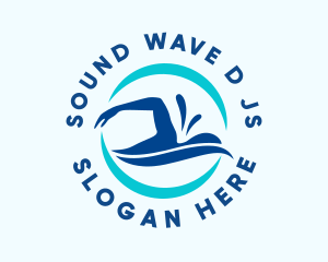 Aqua Wave Swimming  logo design