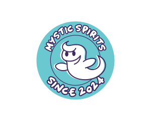 Cartoon Ghost Spirit logo design