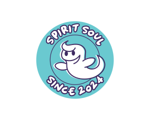 Cartoon Ghost Spirit logo