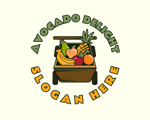 Organic Fruit Cart logo design