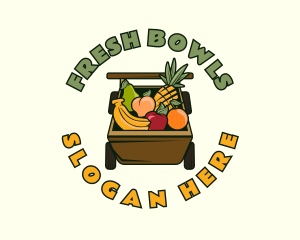 Organic Fruit Cart logo design