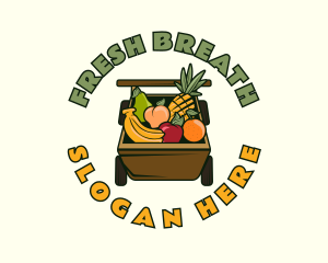 Organic Fruit Cart logo design