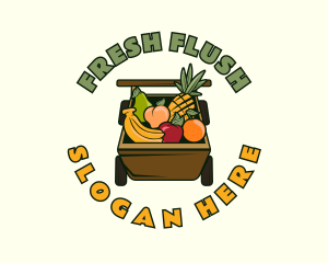 Organic Fruit Cart logo design