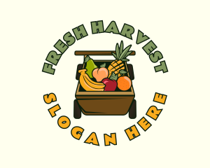 Organic Fruit Cart logo design