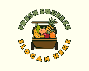 Organic Fruit Cart logo design