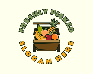 Organic Fruit Cart logo design