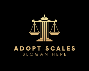 Law Column Justice Scale logo design