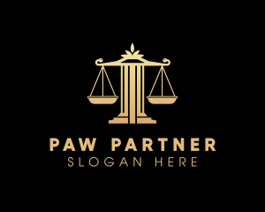 Law Column Justice Scale logo design