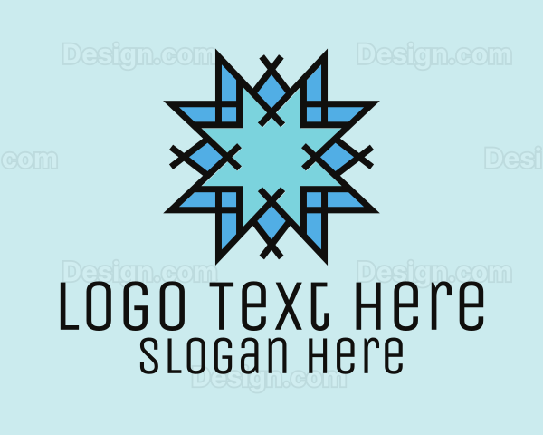 Blue Snowflake Mosaic Logo