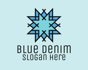 Blue Snowflake Mosaic logo design