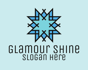 Blue Snowflake Mosaic logo design